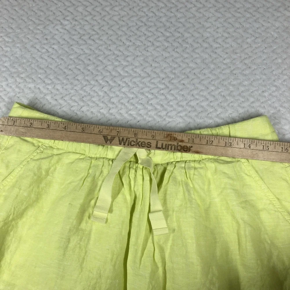 J Crew Womens Linen Paperbag Mini Skirt 8 Yellow Preppy Coastal‎ Beach